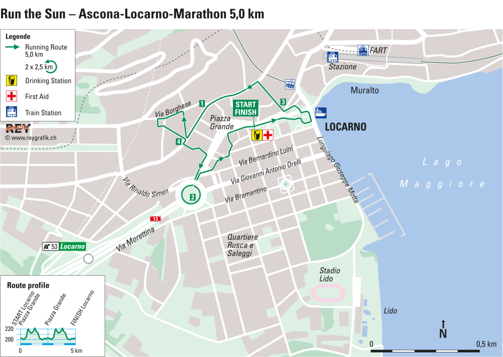 Ascona-Locarno Strecke 5k Strecke 5k